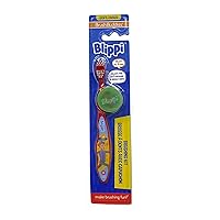 Brush Buddies Blippi Toothbrush with Travel Cap, Kids Toothbrushes, Soft Bristle Toothbrushes for Kids, 2PC
