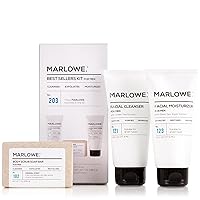 MARLOWE. Best Sellers Kit & Classic Mens Shampoo and Conditioner Set | Features Signature Body Scrub Soap Bar, Men's Facial Cleanser, Facial Moisturizer, Shampoo & Conditioner