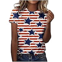 Tops for Women Short Sleeve T-Shirt Graphic Printed Tunic Tees Fashion Loose Blouses Pullover Ladies Trendy Clothes