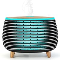 Diffuserlove Essential Oil Diffusers 400ML Aromatherapy Air Diffuser for Home Bedroom Office Room Aroma Diffuser with 7 Color Lights Intermittent Mist Mode
