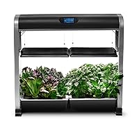 Farm 24Plus with Salad Bar Seed Pod Kit - Indoor Garden with LED Grow Light, Black