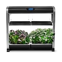 AeroGarden Farm 24Plus with Salad Bar Seed Pod Kit - Indoor Garden with LED Grow Light, Black