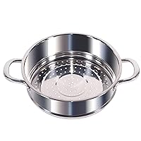 24cm Food-Grade 304 Stainless Steel Steamer with Handle - Universal Fit for 24cm Pots, Ideal for Steaming Nutritious Vegetables and More