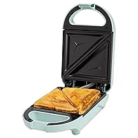 Tasty Mini Sandwich Maker, Makes Sandwiches, Paninis, Grilled Cheese, Desserts, Quick Results, Easy Cleanup, 600W, Aqua