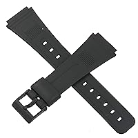 Casio Black Rubber Watch Band-19/23.5mm