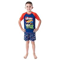 INTIMO Hot Wheels Cars Boy's Pajamas Race Team Short Sleeve Shirt And Shorts 2 PC PJs Sleepwear Pajama Set