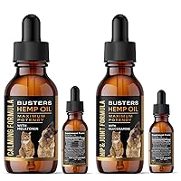 Calming Buster's Hemp Oil Infused with Melatonin and Joint and Hip Support Hemp Oil Infused with Glucosamine
