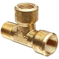 Anderson Metals-06227-04 Brass Pipe Fitting, Forged Street Tee, 1/4