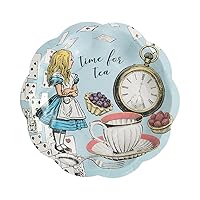 Talking Tables 12 x Alice in Wonderland Disposable Paper Plates | Onederland Birthday Party Supplies | Ideal for Mad Hatter Themed Tea Party, Mother's Day Surprise, Baby Shower