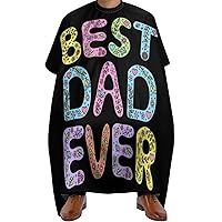 Best Dad Ever Professional Hair Cutting Cape Apron Salon Haircut Barber Hairdressing with Snap Closure
