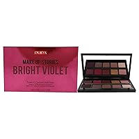 Pupa Milano Make Up Stories Eyeshadow Palette 003 Bright Violet - 10-Shade Shadow Collection with Matte, Satin, and Metallic Color Options - High Pigment Formula - Soft, Blendable Texture - 0.63 oz