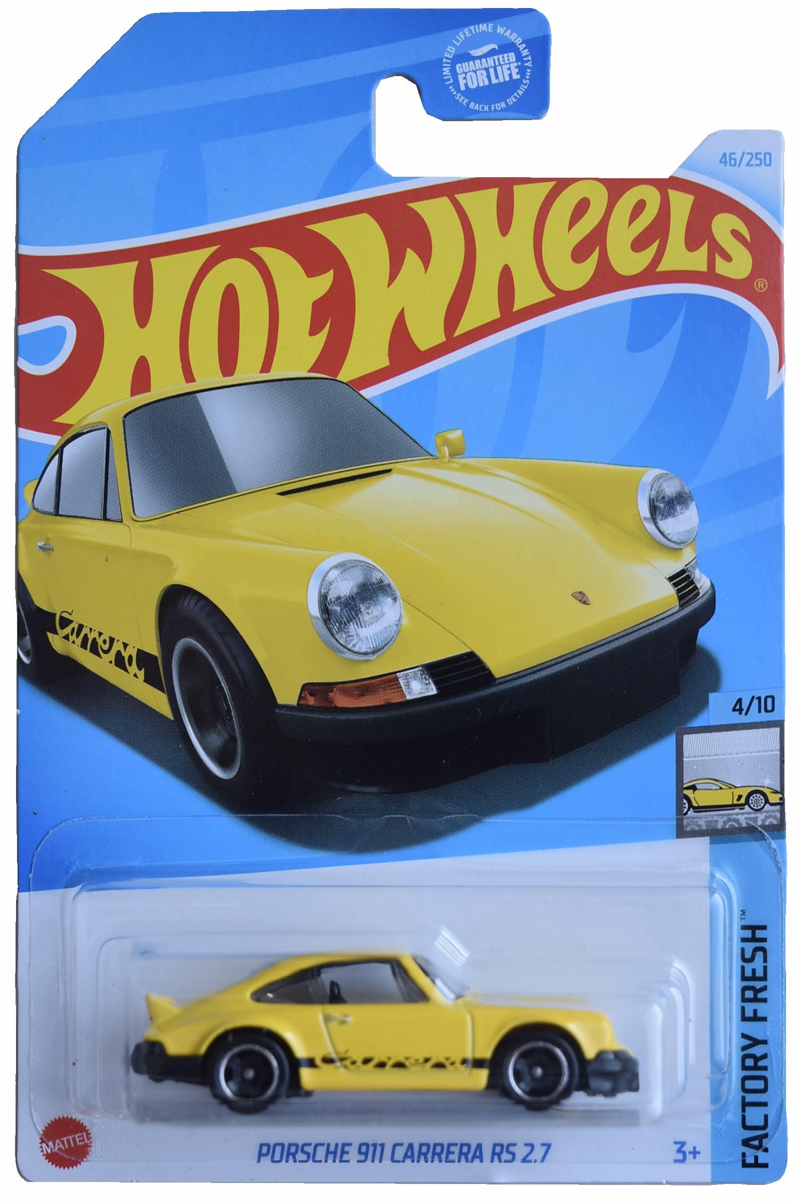 Hot Wheels Porsche 911 Carrera RS 2.7, Factory Fresh 4/10 [Yellow] 46/250