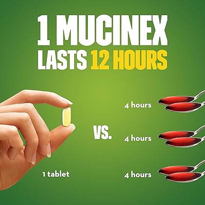 Mucinex DM 12 Hr Expectorant & Cough Suppressant Tablets, one 500 Count Bottle, Powerful Symptom Relief, Lasts up to 12 Hours, Multi, 17.637 Oz