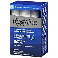 Rogaine Economy Pack for MenHair RegrowthTreatment , Easy-to-Use Foam, Jumbo Pkg 6 Month Supply (6 of the 2.11oz Cans)