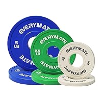 Change Weight Plates 1.25LB 2.5LB 5LB Set Fractional Plate Olympic Bumper Plates for Cross Training Bumper Weight Plates Steel Insert Strength Training Weight Plates