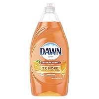 Dawn Ultra Antibacterial Hand Soap, Dishwashing Liquid Dish Soap Orange, 28 Fluid Ounce, Pack of 8