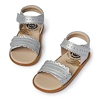 Posey Toddler Girls Sandals - Adjustable Strappy Summer Slip-On, Safe Foot Growth, Little Dress Sun Sandal, Girl's Flat for Baby, Toddlers, and Kids, Water Friendly