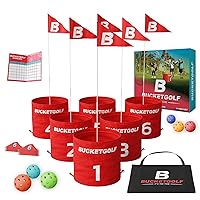 bucketgolf The Ultimate Backyard Golf Game for Kids and Adults - Portable 6 Hole Golf Course Play Outdoor, Lawn, Park, Beach, Yard, Camping