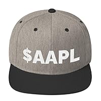 Apple Stock Hat $AAPL (Embroidered Snapback Cap) Investing Stock Market Bullish Long AAPL