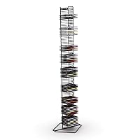 Atlantic Onyx Wire CD Tower - Holds 80 CDs in Matte Black Steel (Updated)