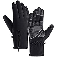 100% Waterproof Winter Gloves -30℉ Warm Windproof All Fingers Touch Screen Gloves for Men Skiing and Outdoor Work