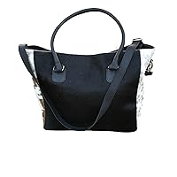 Tote bag cowhide personalized hair on purse leather shoulder bag cross body oversize woman bag