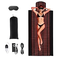 Red Light Therapy Mat for Body - Infrared Light Therapy Blanket with Red Light 660nm and Infrared Light 850nm. Near Infrared Light Therapy Pad for Shoulder Waist Back Muscle Pain Relief