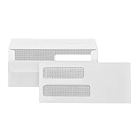 500 No. 10 Flip and Seal Double Window Security Envelopes - Perfect Size for Multiple Business Statements, Quickbooks Invoices, and Return Envelopes -Number 10 Size 4 1/8 X 9 ½ Inch