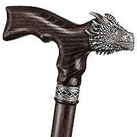Asterom Handmade Wooden Walking Cane for Men and Women - Dragon - Fashionable Walking Stick Unique Wood Cane