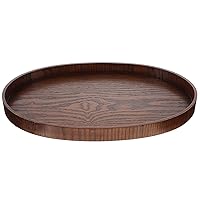 BESTOYARD Solid Wood Oval Dinner Plate Delicate Wood Plate Decorative Tray Bread Breakfast Food Key Tray Dessert Dish Food Serving Tray Tea Coffee Tray Round Coffee Cup Wooden