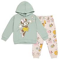Disney Minnie Mouse Little Mermaid Lilo & Stitch Fleece Hoodie & Pants Outfit Newborn to Big Kid Sizes (0-3 Months - 14-16)