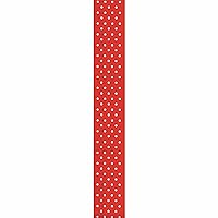 Offray, Red Grosgrain Swissdot Craft Ribbon, 7/8-Inch, 7/8 Inch x 9 Feet