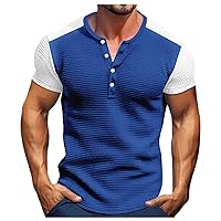 Muscle Athletic Striped Shirts for Men Crewneck Stretch Workout T-Shirt Pull On Comfortable Gym Summer Tees