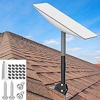 Starlink Roof Mount, Click-in Design Adjustable Starlink Mounting Kit for Starlink Internet Kit Satellite, Starlink Pole Mount, Compatible with Starlink V2, Click-in Design Adapter