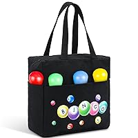 Black Bingo Dauber Bags with 10 Pockets and Handle Zipper Bingo Tote Bag Bingo Accessories
