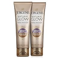 Jergens Natural Glow 3-Day Self Tanner Body Lotion, Sunless Tanning Moisturizer for Medium to Deep Skin Tone, for Streak-free Color, 4 Fl Oz (Pack of 2)