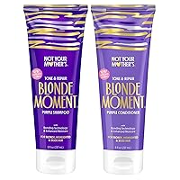 Blonde Moment Purple Shampoo and Conditioner (2-Pack) - 8 fl oz - Ideal for Blonde, Highlighted Brunette, Silver Hair - Helps with Bonding, Anti-Brass Toning, Repair, and Hydration