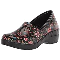Easy Street womens Laurie Clog, Black Bright Groovy Patent, 8 X-Wide US