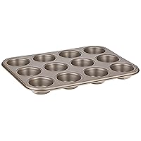 Cuisinart Chef's Classic Nonstick Bakeware 12-Cup Muffin Pan, Champagne