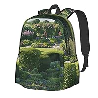 Full Of Plants Backpack Print Shoulder Canvas Bag Travel Large Capacity Casual Daypack With Side Pockets