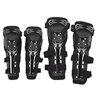 Knee Warmer Elastic Breathable Sweat Absorbing Knee Compression Sleeve,4 Pcs Motorcycle Knee Elbow Guard Kit Anti?Fall Keep Warm Protective Pads, 4 Pcs Motorcycle Knee Elbow Guard Kit Anti?Fall