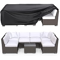 Patio Furniture Covers, Heavy Duty 600D Outdoor Furniture Cover Waterproof, Sectional Sofa Set Covers Table and Chair Set Covers, 138