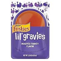 Purina Friskies Lil' Gravies Roasted Turkey Flavor Cat Food Lickable Cat Treats - (Pack of 16) 1.55 oz. Pouches