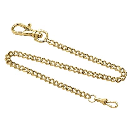 Gotham Stainless Steel Gold-Plated 14 Inch Pocket Watch Chain # GWCGTCHAIN