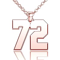 Personalized Jersey Number Necklaces for Mens Athletes Sport Number Chain for Boys Baseball Basketball Football Team Inspiration Jewelry
