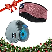 MUSICOZY Sleep Headphones Wireless Bluetooth 5.2 Sports Headband, Bluetooth Ear Muffs for Winter Side Sleepers Workout Running Insomnia Travel Yoga Office Cool Gadgets Tech Unique Gifts, 2 Pack