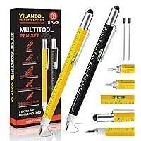 2 PCS Multitool Pen YILANCOL Unique Gifts for Men, Fun Gifts for Christmas, Gifts for Dad, Him, Husband, Grandpa, Christmas Stocking Stuffers Gifts for Adults, Cool Tools Gadgets for Men