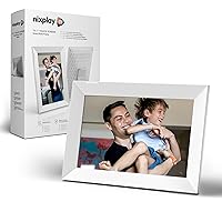 Nixplay Digital Touch Screen Picture Frame - 10.1” Photo Frame, Connecting Families & Friends (White)