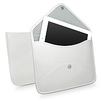 BoxWave Case Compatible with iPad (3rd Gen 2012) - Elite Leather Messenger Pouch, Synthetic Leather Cover Case Envelope Design - Ivory White