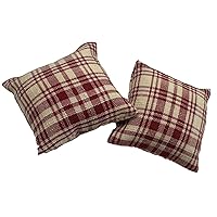 Melody Jane Dolls Houses Dollhouse Scatter Cushions Red Cream Check Square Throw Pillow 1:12 Accessory